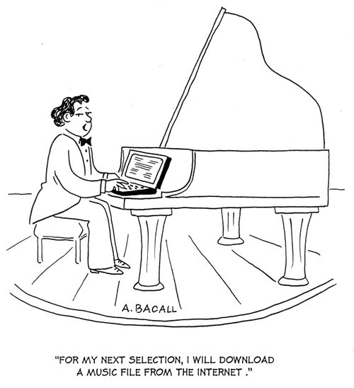 'For my next selection, I will download a music file from the internet.'