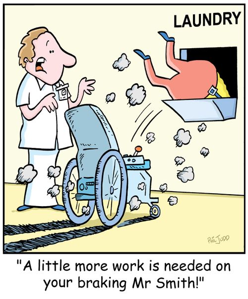 'Little more work needed on your braking Mr Smith!'