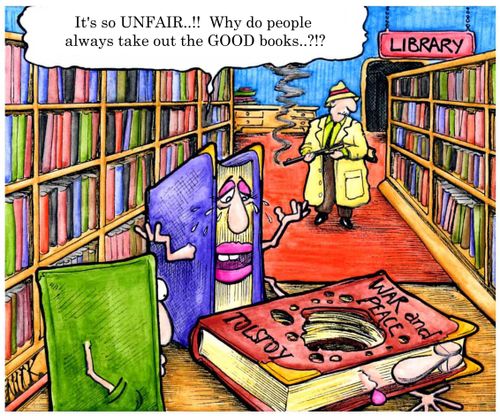 'It's so unfair! Why do people always take out the good books?'