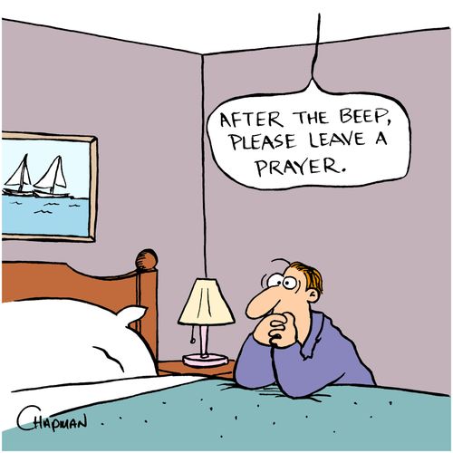 'After the beep, please leave a prayer.'