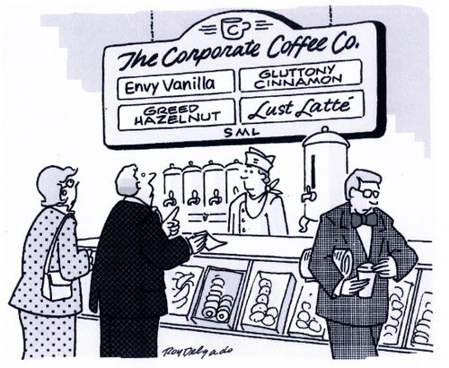 Envy, gluttony, green and lust.