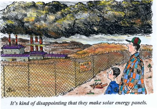 'It's kind of disappointing that they make solar energy panels.'
