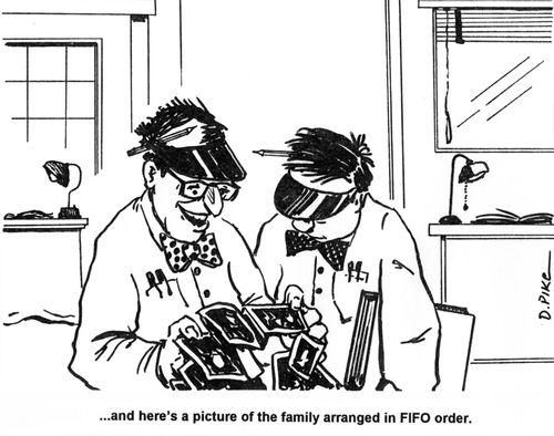 '...and here's a picture of the family arranged in FIFO order.'