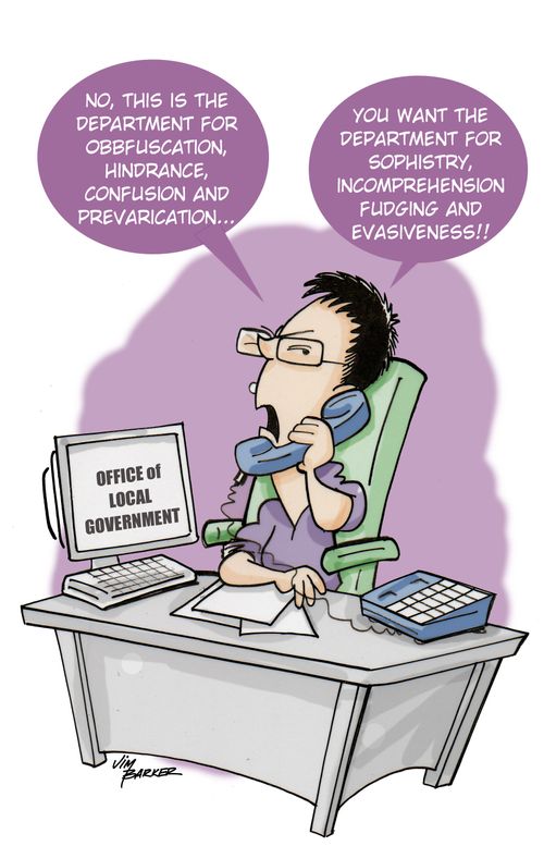 'No, this is the department for Obbfuscation, hindrance, confusion and prevarication...'
