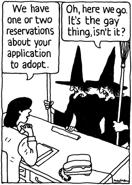 'We have one or two reservations about your application to adopt.'