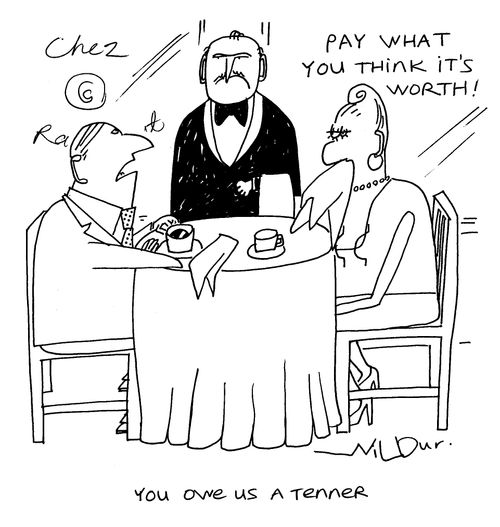 'You owe us a tenner.'
