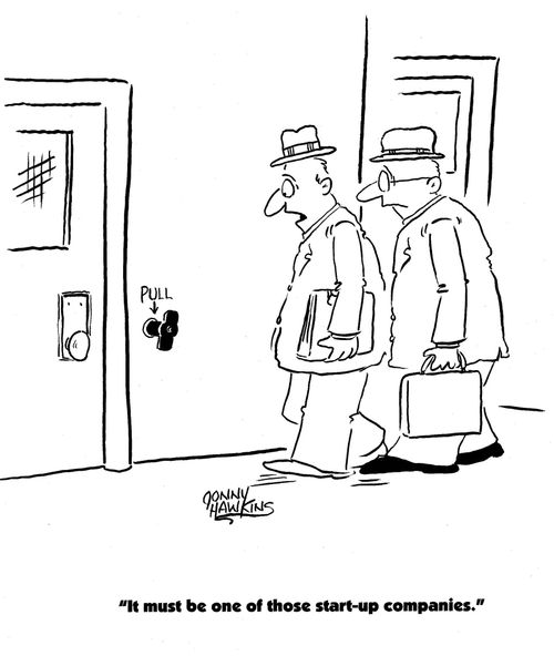 Man sees pull cord: 'It must be one of those start-up companies.'