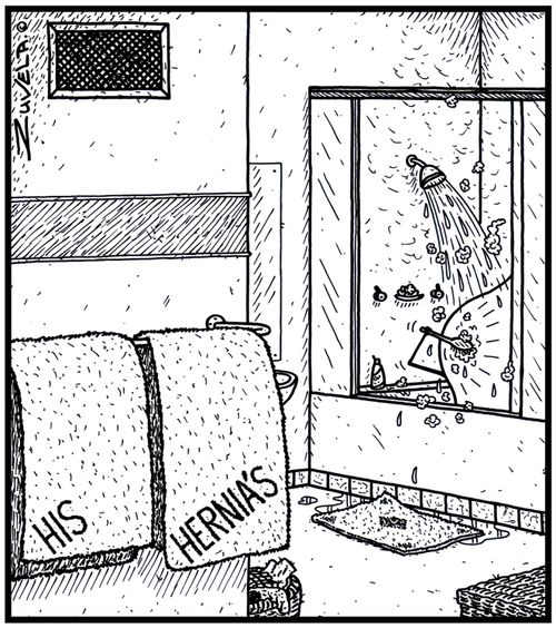 His and Hernia's towels.