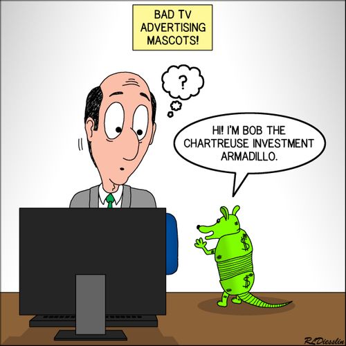 "Hi! I'm Bob the chartreuse investment armadillo."