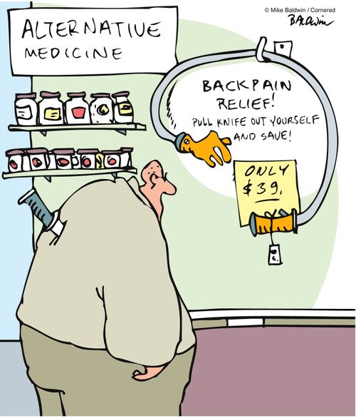 Alternative medicine, back pain relief