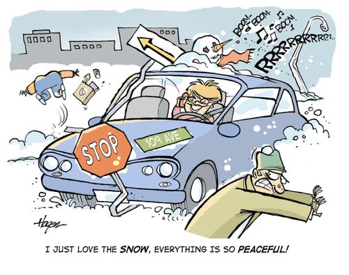 'I just love the snow, everything is so peaceful!'