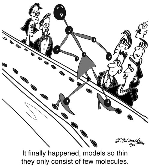 It finally happened, models so thin they only consist of few molecules.