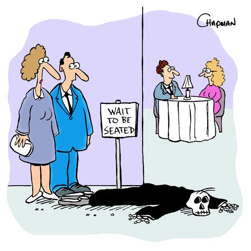 Restaurant customer waiting to be seated dies of hunger.