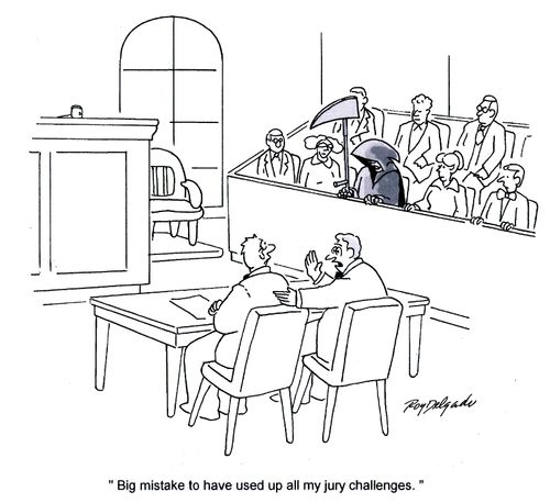 'Big mistake to have used up all of my jury challenges.'
