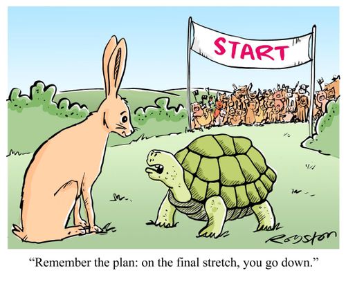 'Remember the plan: on the final stretch, you go down.'