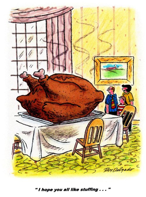 'I hope you all like stuffing.'