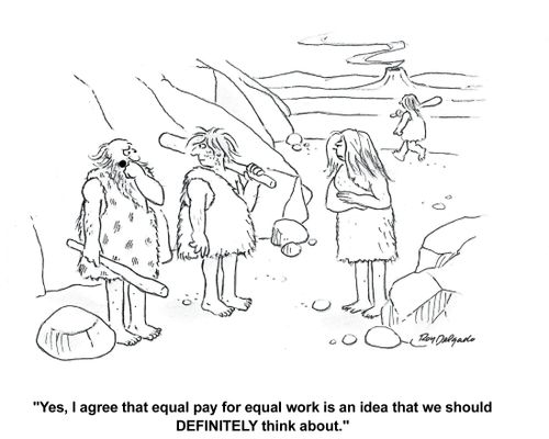 'Yes, I agree that equal pay for equal work is an idea that we should DEFINITELY think about.'