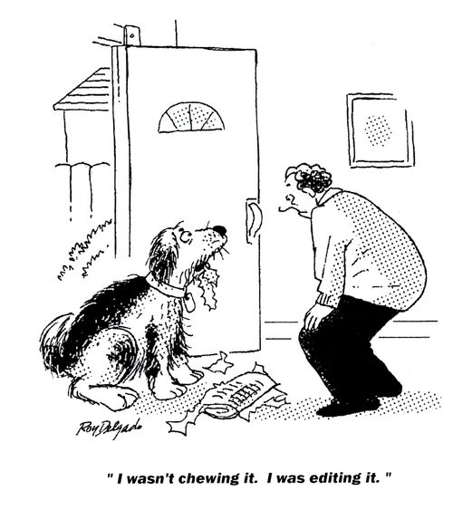 'I wasn't chewing it. I was editing it.'