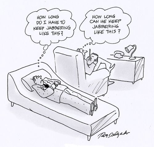 'How long do I have to keep jabbering like this?'