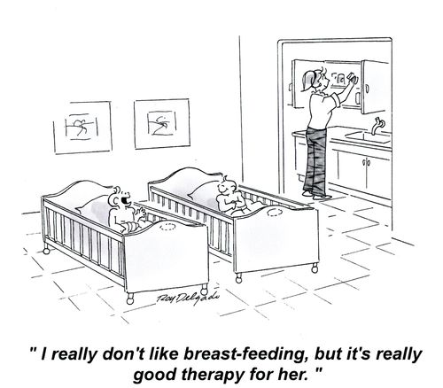 'I really don't like breast-feeding, but it's really good therapy for her.'