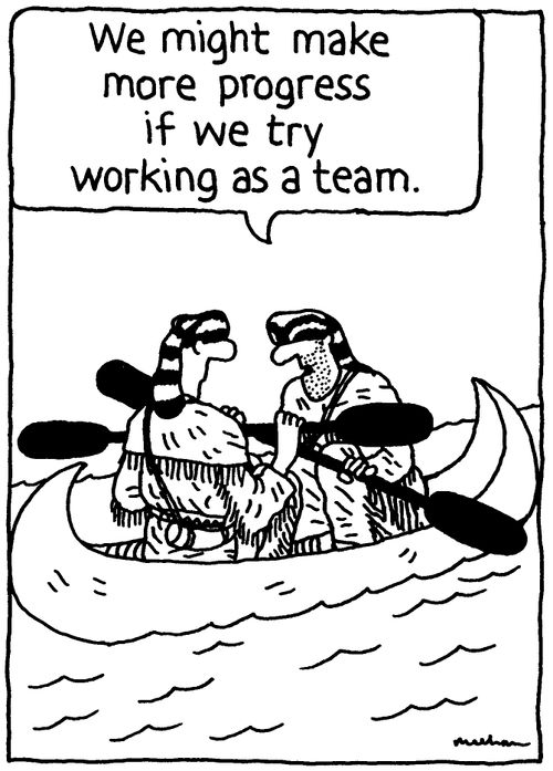 'We might make more progress if we try working as a team.'