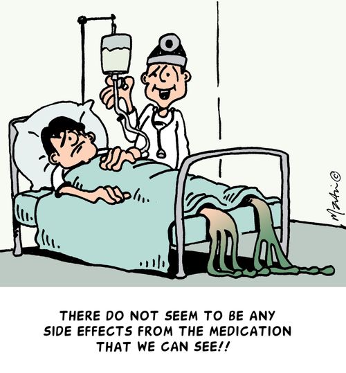 There do not seem to be any side effects from the medication that we can see.