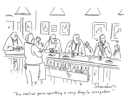 'You realize you're upsetting a very fragile ecosystem.'
