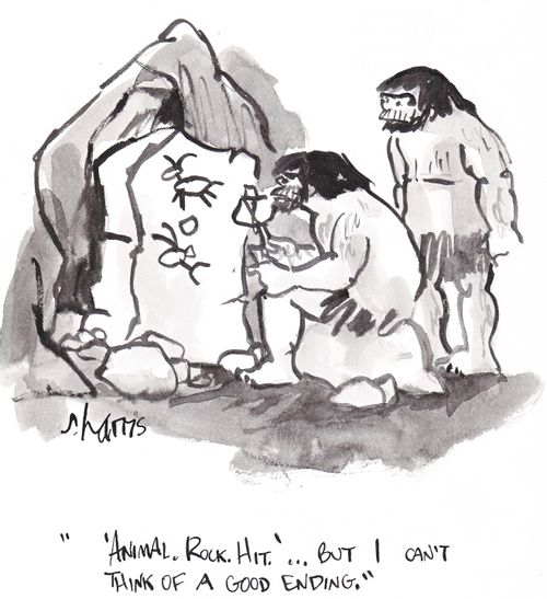 ' 'Animal. Rock. Hit'...but I can't think of a good ending.'