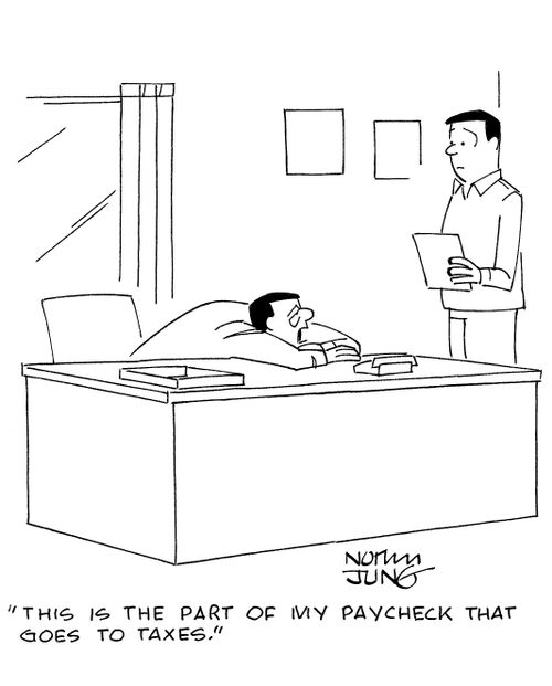 'This is the part of my paycheck that goes to taxes.'
