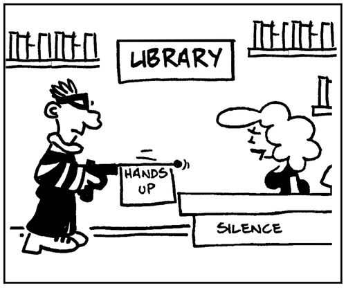 Library Hold Up with Silencers