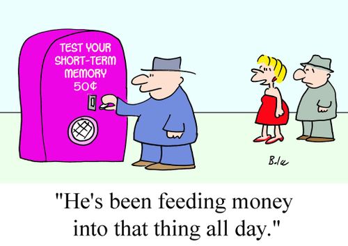 'He's been feeding money into that thing all day.'
