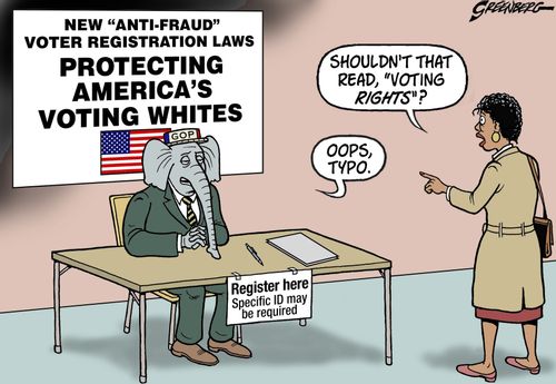 'Shouldn't that read 'voting rights'?'