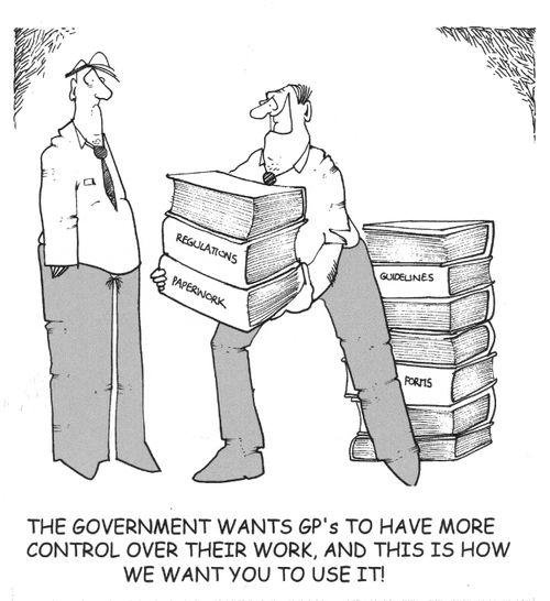 "The Government wants GPs to have more control over their work and this is how we want you to use it!"