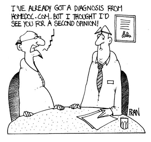 "I've already go t a diagnosis from homedoc.com..."