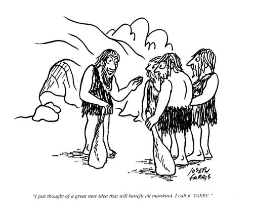 Cavemen and taxation