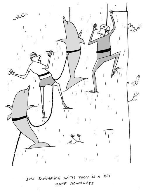 'Just swimming with them is a bit naff nowadays.'
