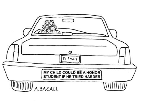 My child could be a honor student if he tried harder.