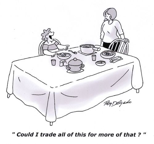'Could I trade all of this for more of that?'