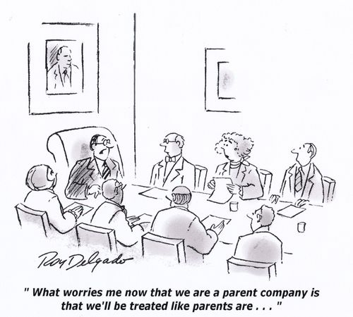 'What worries me now that we are a parent company is that we'll be treated like parents are...'