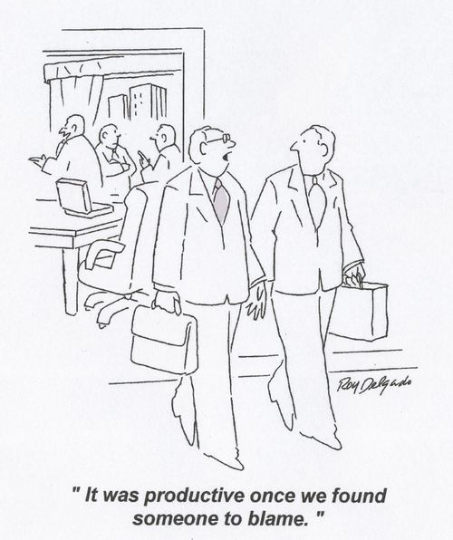 'It was productive once we found someone to blame.'