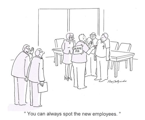 'You can always spot the new employees.'
