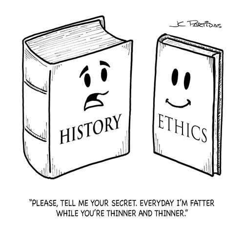 'Please, tell me your secret. Everyday I'm fatter while you're thinner and thinner.'