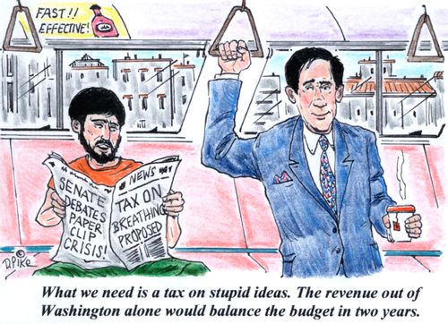 'What we need is a tax on stupid ideas. The revenue out of Washington alone would balance the budget in two years.'