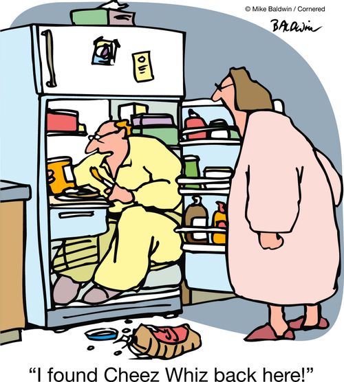 'I found Cheez Whiz back here!'