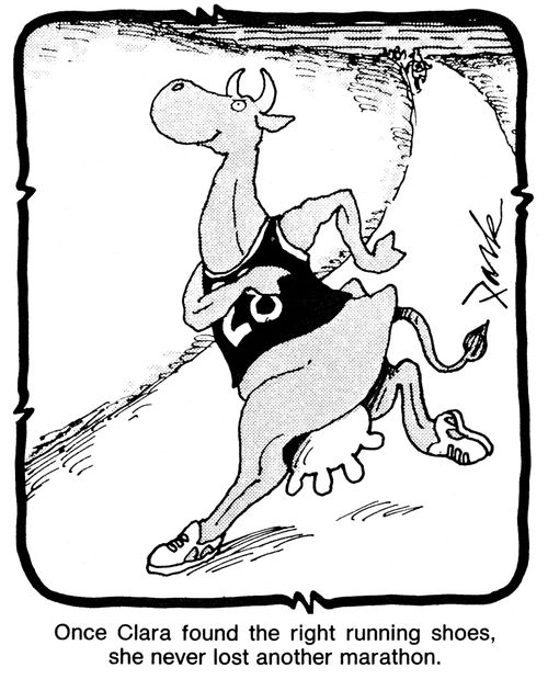 Once Clara found the right running shoes she never lost another marathon.
