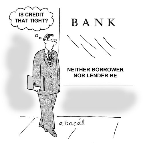 Bank tightens credit lending.