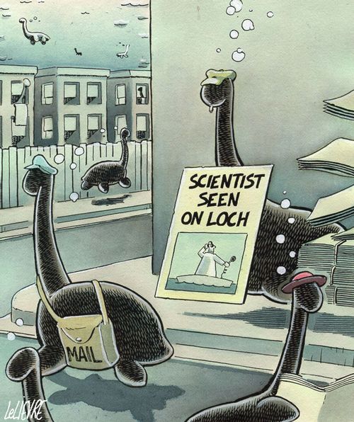 Scientist seen on loch.