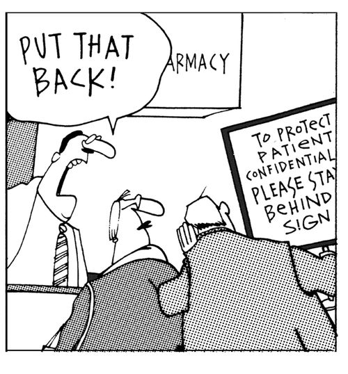 The pharmacy sign.
