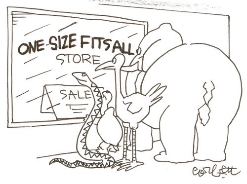One  size fits all store.