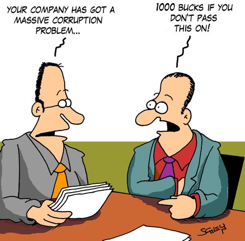 'Your company has got a massive corruption problem...'